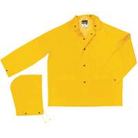 Imperm&eacute;able de s&eacute;rie classique avec capuchon amovible, Polyester/PVC, Grand, Jaune GTA Hardware Inc