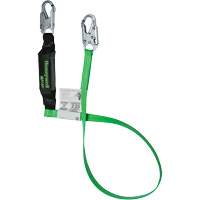 Energy-Absorbing Lanyard, 6', Locking Snap Hook Center, Locking Snap Hook Leg Ends, Polyester GTA Hardware Inc