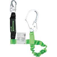 Miller&reg; StretchStop&reg; Shock-Absorbing Lanyard, 6', Scaffold Hook Center, Locking Snap Hook Leg Ends, Polyester GTA Hardware Inc