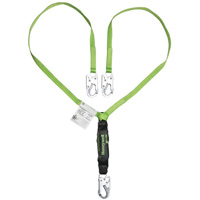 Miller&reg; HP Shock-Absorbing Lanyard, 4', Locking Snap Hook Center, Locking Snap Hook Leg Ends, Polyester GTA Hardware Inc