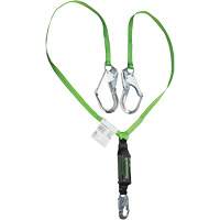 Miller&reg; HP Shock-Absorbing Lanyard, 6', Locking Rebar Hook Center, Locking Snap Hook Leg Ends, Polyester GTA Hardware Inc