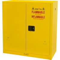 Flammable Storage Cabinet, 30 gal., 2 Door, 43" W x 44" H x 18" D GTA Hardware Inc