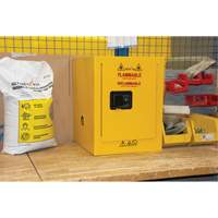 Flammable Storage Cabinet, 4 gal., 1 Door, 17" W x 22" H x 18" D GTA Hardware Inc
