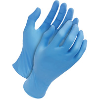 Gants jetables classiques, Moyen, Nitrile, 4 mils, Sans poudre, Bleu GTA Hardware Inc