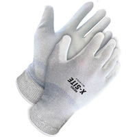 X-Site Anti-Static Coated Gloves, 8, Polyurethane Coating, 15 Gauge, Nylon/Copper Shell GTA Hardware Inc