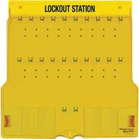 Poste de cadenassage trilingue recouvert, Cadenas Aucune, Capacit&eacute; de 20, Cadenas Non compris GTA Hardware Inc