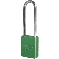 Cadenas de s&eacute;curit&eacute; American Lock, Vert, Cl&eacute;s diff&eacute;rentes, Aluminium, Largeur de 1-1/2" GTA Hardware Inc