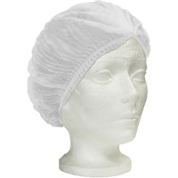Bonnet bouffant pliss&eacute; Ronco Care, Polypropyl&egrave;ne, 24", Blanc GTA Hardware Inc