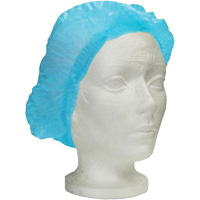 Bonnet bouffant pliss&eacute; Ronco Care, Polypropyl&egrave;ne, 24", Bleu GTA Hardware Inc
