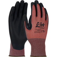 Gants r&eacute;sistants aux coupures G-Tek PolyKor X7 Neuroma, Taille Petit, Calibre 18, Rev&ecirc;tement Polyur&eacute;thane, Enveloppe en Poly&eacute;thyl&egrave;ne, ASTM ANSI niveau A3/EN 388 niveau C GTA Hardware Inc