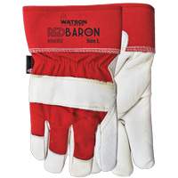 Red Baron Fitter's Gloves, Large, Grain Cowhide Palm, Sherpa Inner Lining GTA Hardware Inc