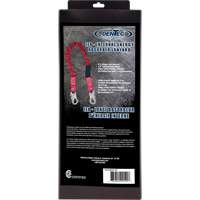 ShockSorb Internal Shock Lanyard, 6', Snap Hook Center, Snap Hook Leg Ends, Polyester GTA Hardware Inc