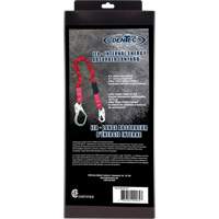 ShockSorb Internal Shock Lanyard, 6', Snap Hook Center, Snap Hook Leg Ends, Polyester GTA Hardware Inc