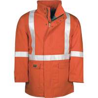 Parka dhiver &agrave; doublure matelass&eacute;e AllOut Westex UltraSoft avec bandes r&eacute;fl&eacute;chissantes, Petit, Orange haute visibilit&eacute;, 46 cal/cm² GTA Hardware Inc