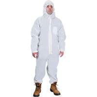 Hooded Coveralls, Medium, White, SMS GTA Hardware Inc