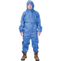 Hooded Coveralls, Medium, Blue, SMS GTA Hardware Inc