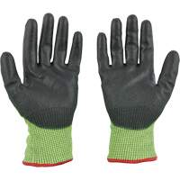 High Visibility Dipped Gloves, Size Medium, 15 Gauge, Polyurethane Coated, Polyethylene Shell, ASTM ANSI Level A5 GTA Hardware Inc