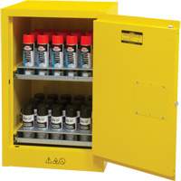 Flammable Aerosol Storage Cabinet, 12 gal., 1 Door, 23" W x 35" H x 18" D GTA Hardware Inc