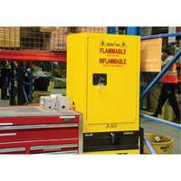 Flammable Aerosol Storage Cabinet, 12 gal., 1 Door, 23" W x 35" H x 18" D GTA Hardware Inc