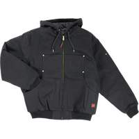 Blouson d'aviateur en toile lourde avec capuchon, Hommes, Petit, Noir GTA Hardware Inc