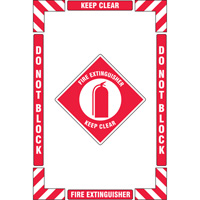 Trousse de marquage du sol ?Fire Extinguisher? (extincteur), Adh&eacute;sif, Anglais avec pictogramme GTA Hardware Inc