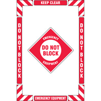 Trousse de marquage du sol ?Emergency Equipment? (&eacute;quipement durgence), Adh&eacute;sif, Anglais avec pictogramme GTA Hardware Inc