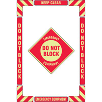 Trousse de marquage du sol ?Emergency Equipment? (&eacute;quipement durgence), Adh&eacute;sif, Anglais avec pictogramme GTA Hardware Inc