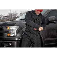 Salopette GridIron de longueur standard avec fermeture &agrave; glissi&egrave;re jusqu'&agrave; la cuisse, Hommes, Grand, Noir GTA Hardware Inc