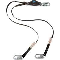 Anti-Corrosion Energy Absorbing Lanyard, 6', Snap Hook Center, Snap Hook Leg Ends, Polyester GTA Hardware Inc
