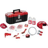 Trousse de cadenassage avec serrures en thermoplastique Zenex, Ensemble &eacute;lectrique/Vanne, 19 composants compris GTA Hardware Inc
