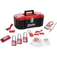 Trousse de cadenassage standard avec cadenas en thermoplastique Zenex, Ensemble &eacute;lectrique, 14 composants compris GTA Hardware Inc