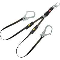 V-Series Welding Energy Absorbing Lanyard, 6', Rebar Hook Center, Snap Hook Leg Ends, Kevlar&reg;/Metal/Nylon GTA Hardware Inc