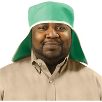 Chapeau avec couvre-nuque en coton ignifug&eacute; Weldlite, Taille unique, Vert GTA Hardware Inc