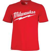 Heavy-Duty Short-Sleeved T-Shirt with Milwaukee&reg; Logo, Men's, Small, Red GTA Hardware Inc