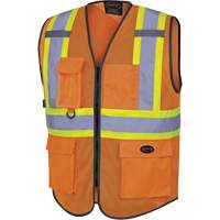 6960 Front Mesh Safety Vest, High Visibility Orange, Medium, Polyester GTA Hardware Inc