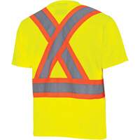 6991 Bird's-Eye Safety Shirt, Polyester, 3X-Large, High Visibility Lime-Yellow GTA Hardware Inc