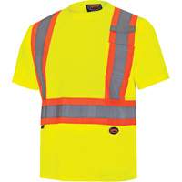 6991 Bird's-Eye Safety Shirt, Polyester, 3X-Large, High Visibility Lime-Yellow GTA Hardware Inc