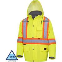 5031 Waterproof Quilted Safety Parka, High Visibility Lime-Yellow, Small GTA Hardware Inc