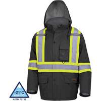 5031BK Waterproof Quilted Safety Parka, Black, Small GTA Hardware Inc