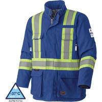5523 Flame-Resistant Safety Parka, Small, Royal Blue, 58 cal/cm² GTA Hardware Inc