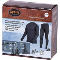 D2200A Ensemble de sous-v&ecirc;tements &agrave; s&eacute;chage rapide et &eacute;vacuation de l'humidit&eacute; de premi&egrave;re qualit&eacute;, Hommes, T-petit, Noir GTA Hardware Inc