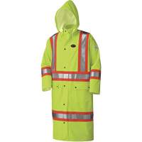 5897 Manteau long imperm&eacute;able et ignifuge, Grand, Jaune lime haute visibilit&eacute; GTA Hardware Inc