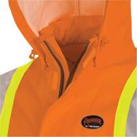 5880 Manteau de pluie ignifuge et protection contre les &eacute;clats d'arc &eacute;lectrique, T-petit, Orange haute visibilit&eacute;, 10 cal/cm² GTA Hardware Inc