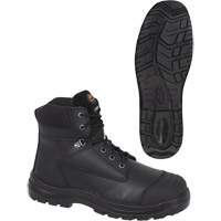 1025 Black 6" Work Boots, Leather, Steel Toe, Size 10 GTA Hardware Inc