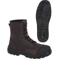 1028 Brown 8" Work Boots, Leather, Steel Toe, Size 10 GTA Hardware Inc