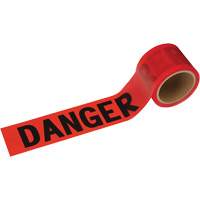 388 Danger Tape, Bilingual, 3" W x 200' L, 1.5 mils, Black on Red GTA Hardware Inc