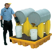 Ultra-Drum Rack 2-Drum Containment System without Drain, 53" L x 53" W x 44.8" H, 1500 US gal. Capacity GTA Hardware Inc