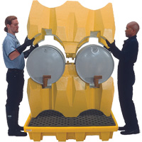 Ultra-Drum Rack 4-Drum Containment System without Drain, 53" L x 53" W x 77.8" H, 3000 US gal. Capacity GTA Hardware Inc