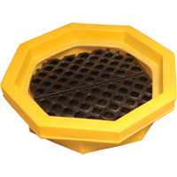 Ultra-Drum Tray avec grille, 32" lo x 32" la x 8,1" h, Cap. de d&eacute;versement 21,1 gal. US GTA Hardware Inc