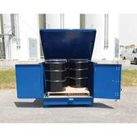 Ultra-Hard Top S4 Steel Spill Pallet, 61" L x 54.4" W x 52" H, 4700 lbs. Load Capacity GTA Hardware Inc